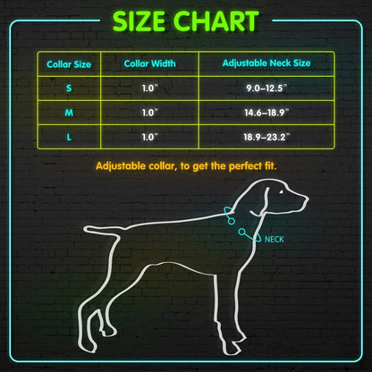 LED Dog Collar Light USB Rechargeable Light up Collar Adjustable Glowing Pet Collar Super Bright for Night Safety Dog Collar with 6 Colors for Large, Medium, Small Dogs (Green, Medium)